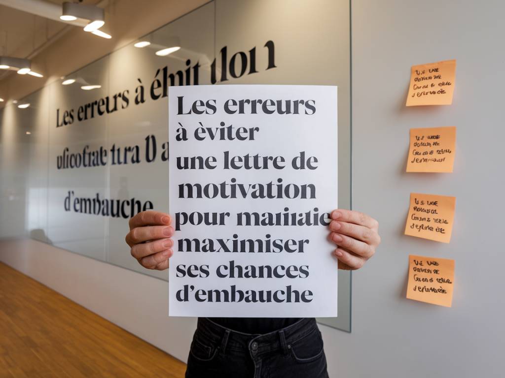 Les erreurs à éviter dans une lettre de motivation pour maximiser ses chances d'embauche